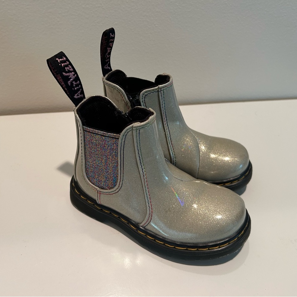 Airwalk Silver Boots with Chunky Sole and Elastic Panels